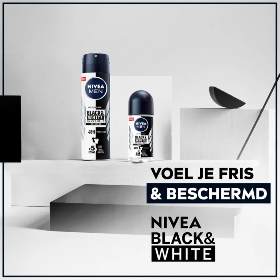 NIVEA Men Black & White Invisible Original Antitranspirant Spray