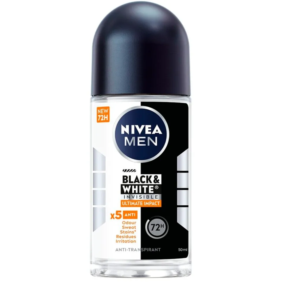 NIVEA Men Black & White Invisible Ultimate Impact Antitranspirant Roller
