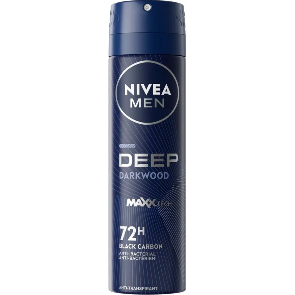 NIVEA Men Deep Black Carbon Dark Wood Antitranspirant Spray