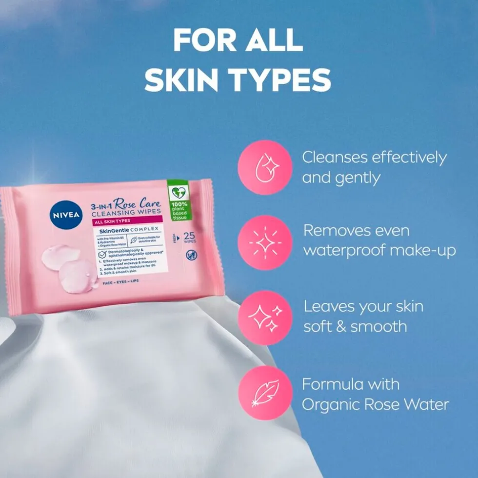 NIVEA Rose Care Micellair Reinigingsdoekjes