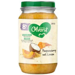 Nutricia Olvarit 8M+ Pompoencurry met Linzen