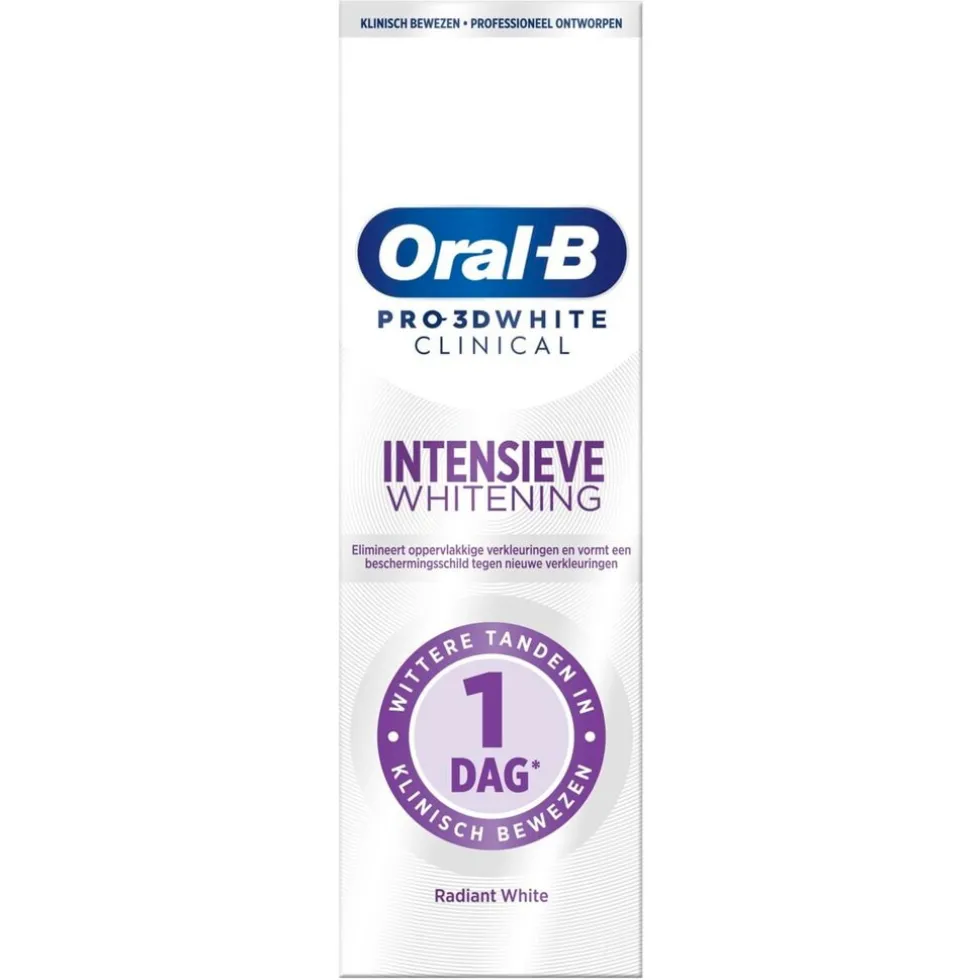 Oral-B Pro 3D White Clinical Intensieve Whitening Radiant White Tandpasta
