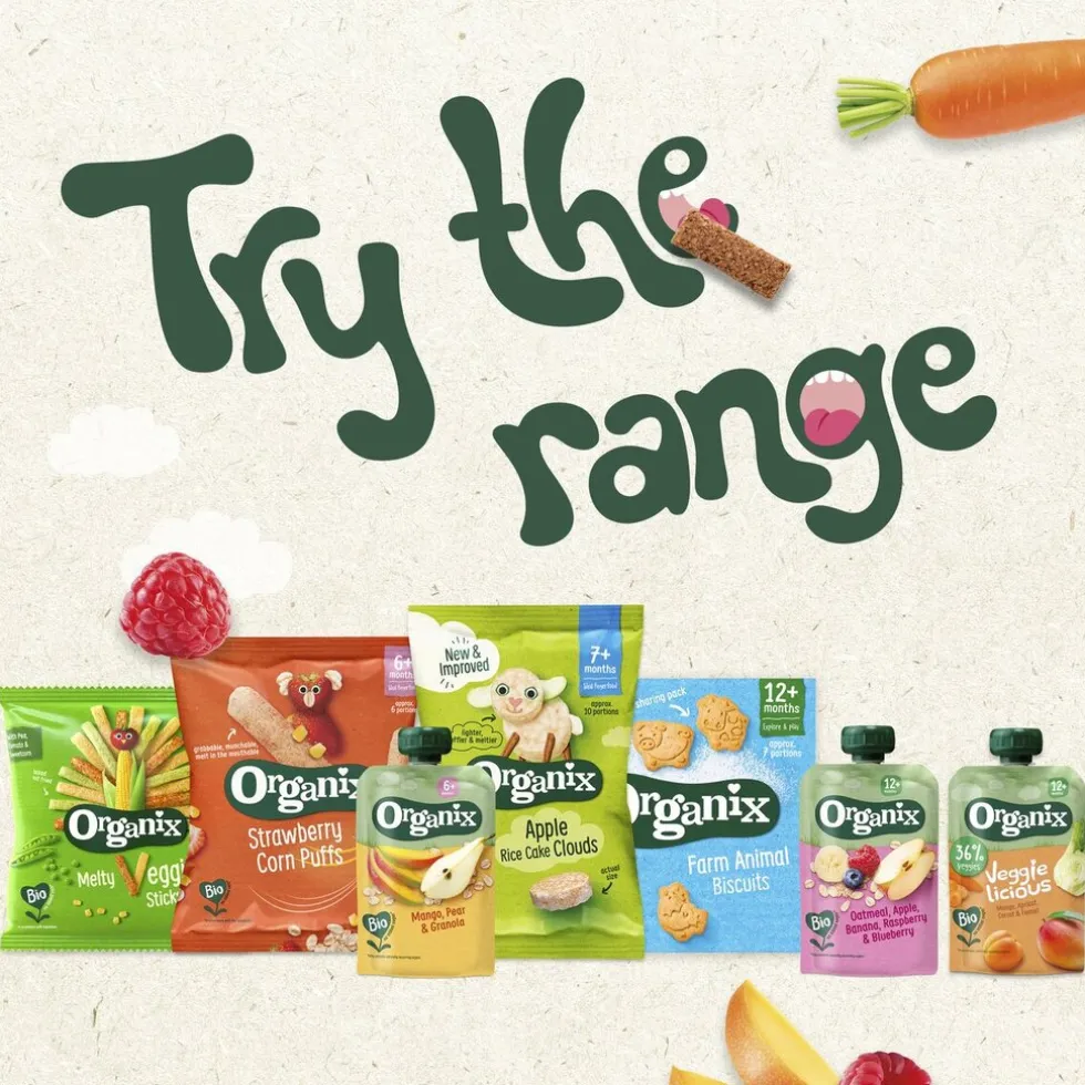Organix Bio 7M+ Strawberry Rice Cake Clouds