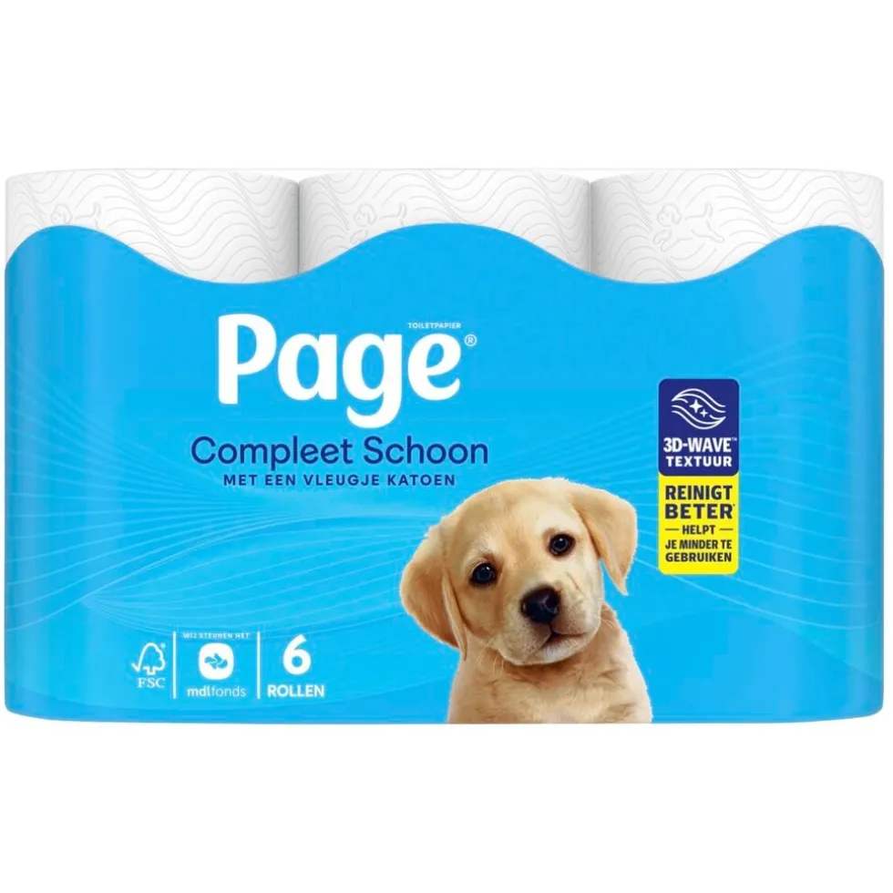 Page Compleet Schoon Toiletpapier