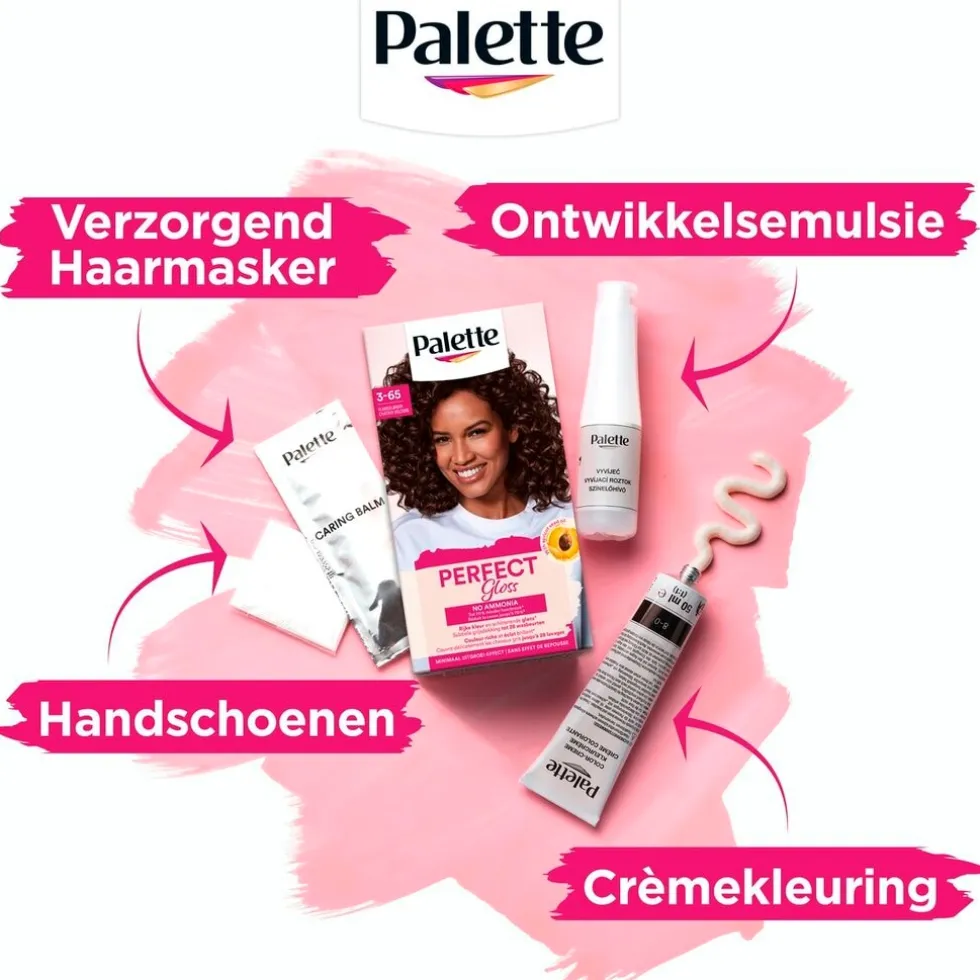 Palette Perfect Gloss 3-65 Fluweelbruin Niet-Permanente Haarverf