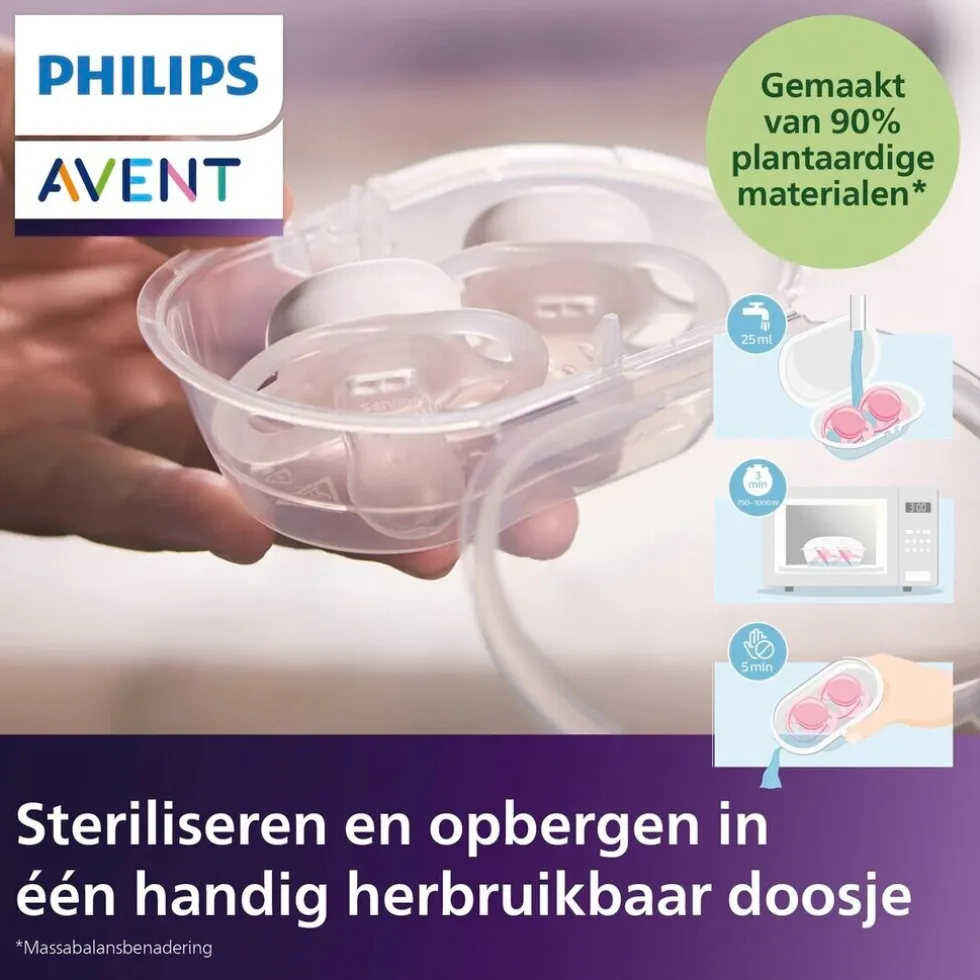 Philips Avent Soother Ultra Air 0-6M SCF376/24 Nighttime Fopspeen