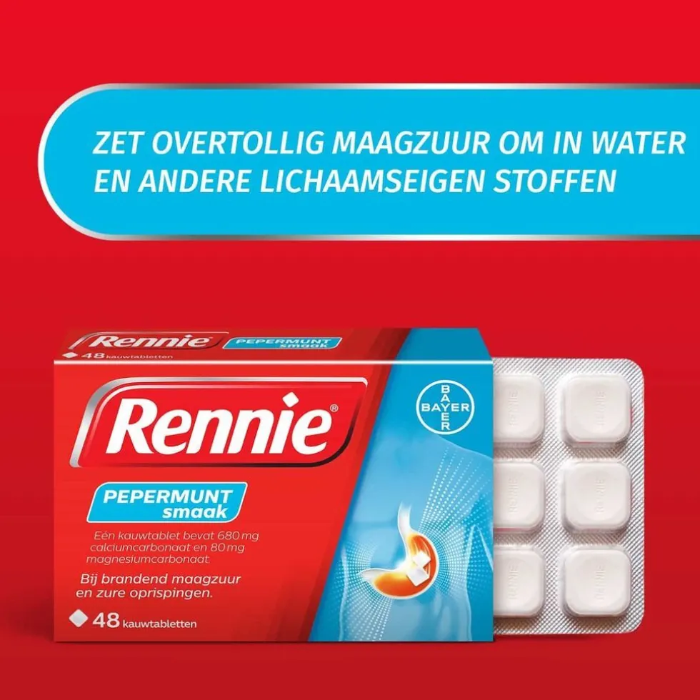 Rennie Pepermunt Kauwtabletten