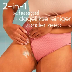 Satin Care Huid & Schaamhaar 2-In-1 Reiniger en Scheergel