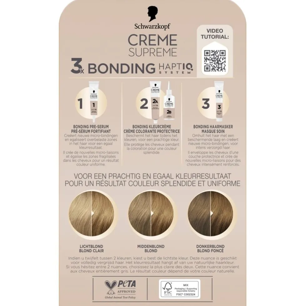 Schwarzkopf Creme Supreme 8-0 Natuurlijk Blond Verzorgende Crèmekleuring
