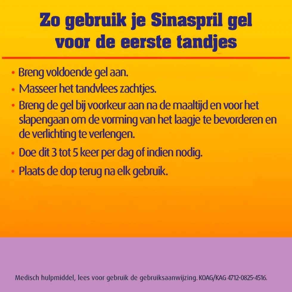 Sinaspril Gel Voor Eerste Tandjes