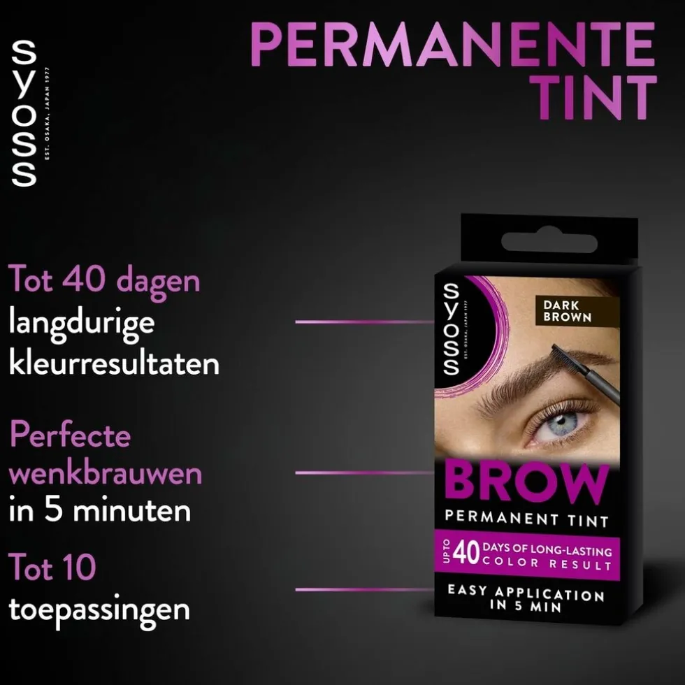 Syoss Brow Tint Donkerbruin Permanente Wenkbrauwverf