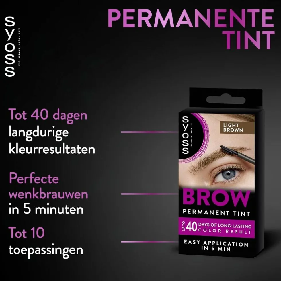 Syoss Brow Tint Lichtbruin Permanente Wenkbrauwverf