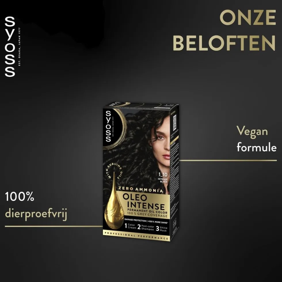 Syoss Oleo Intense 1-10 Intens Zwart Haarkleuring