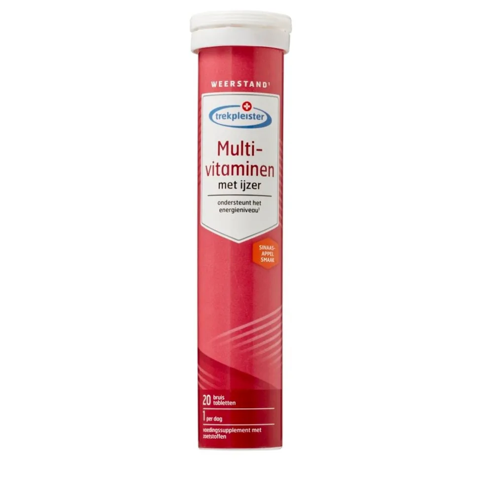 Trekpleister Multivitaminen met IJzer Bruistabletten