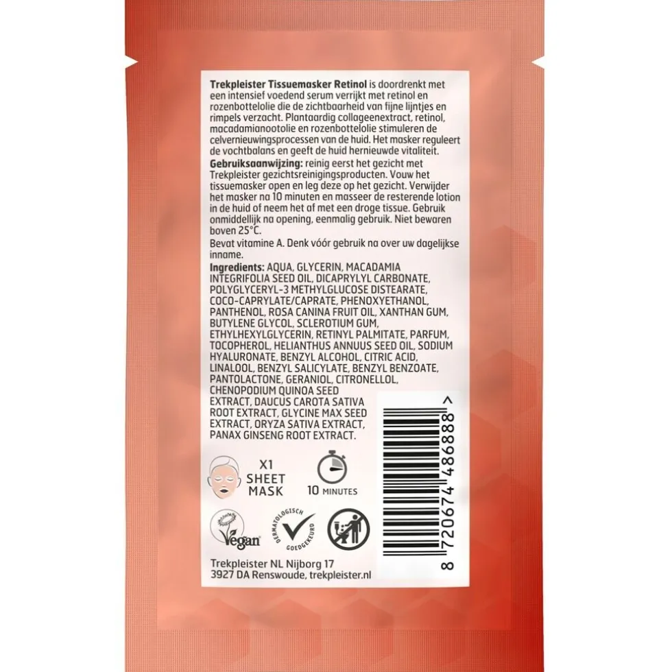 Trekpleister Retinol Anti-Age Sheetmasker