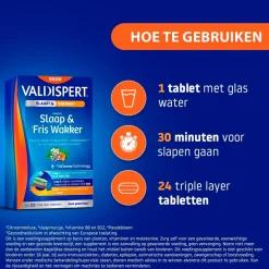 Valdispert Slaap & Fris Wakker Triple Layer Tabletten