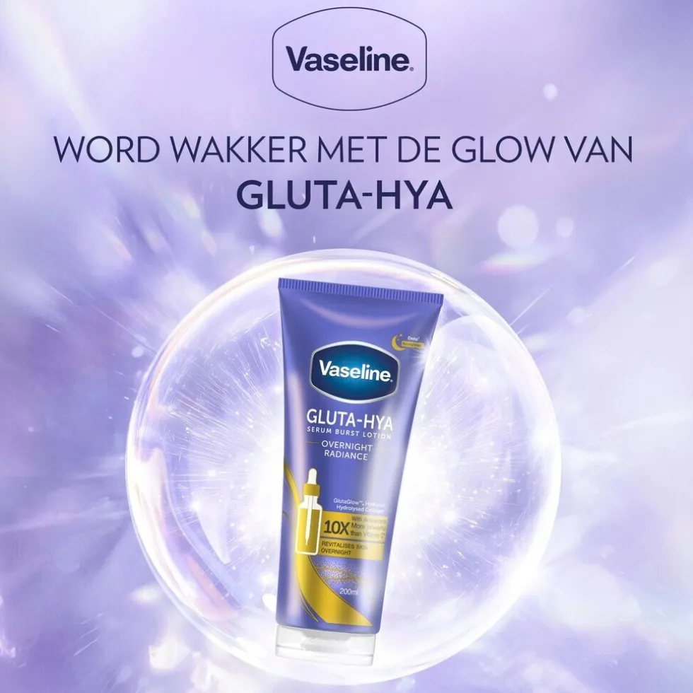 Vaseline Gluta-Hya Overnight Radiance Serum Burst Lotion