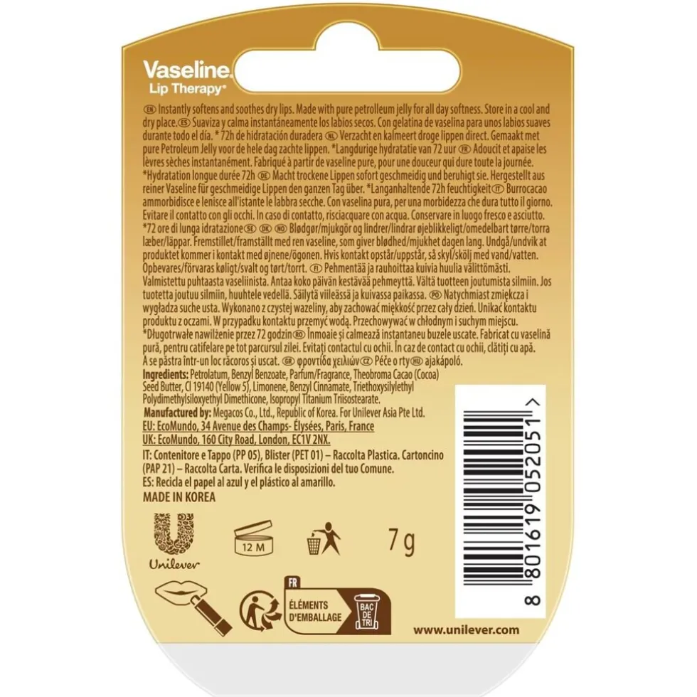 Vaseline Lip Care Crème Brûlée Lippenbalsem