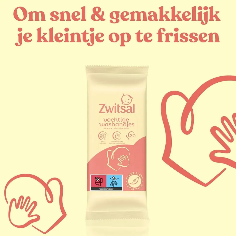 Zwitsal Goedemorgen Vochtige Washandjes